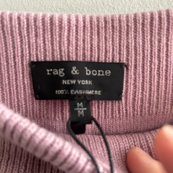 Rag & Bone 100% cashmere ribbed lavender joggers - Picture 5 of 10